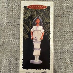 Barbie Keepsake Ornament with White and Purple Dress